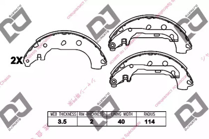 Комлект тормозных накладок DJ PARTS BS1409